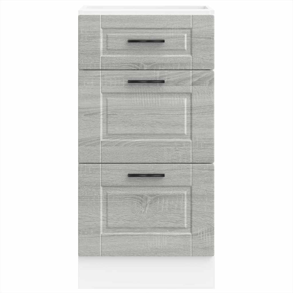 Kitchen Base Cabinet Porto Grey Sonoma Engineered Wood
