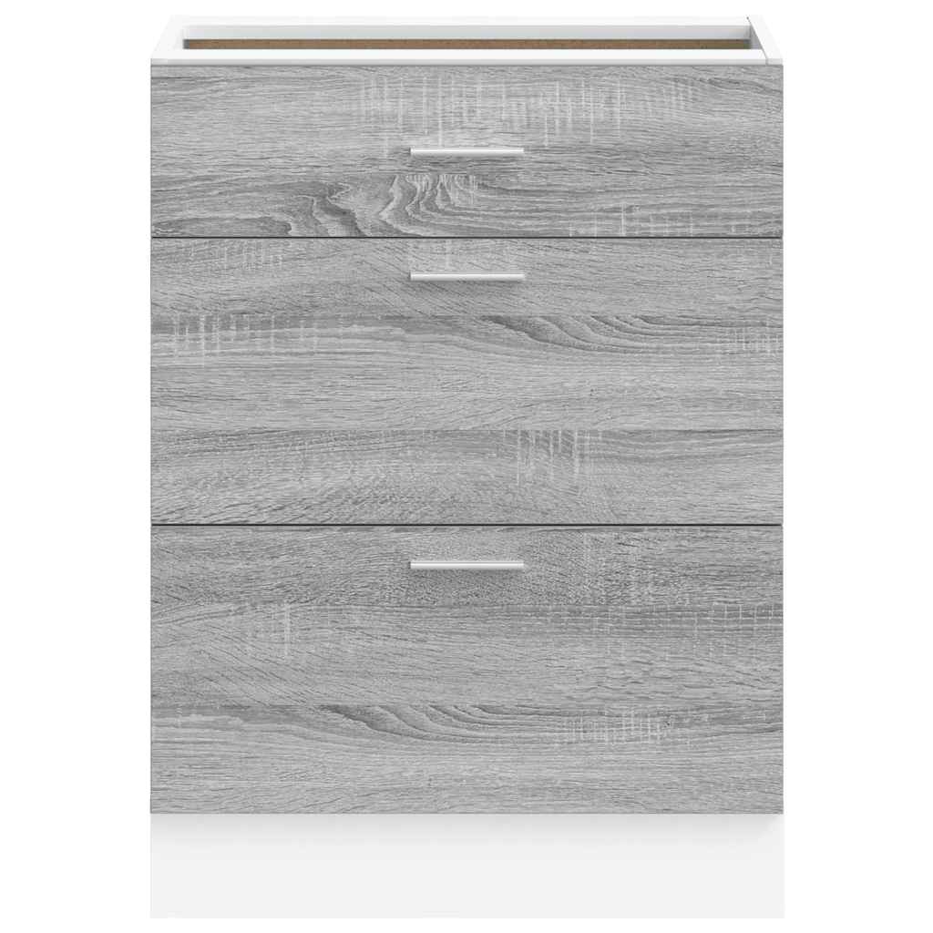 Kitchen Base Cabinet Lyon Grey Sonoma Engineered Wood