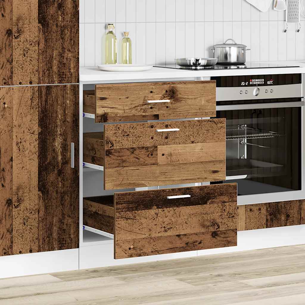 Kitchen Base Cabinet Lyon Old Wood Engineered Wood