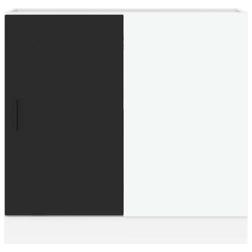 Kitchen Base Cabinet Lyon Black Engineered Wood