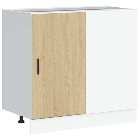 Kitchen Base Cabinet Lyon Sonoma Oak Engineered Wood