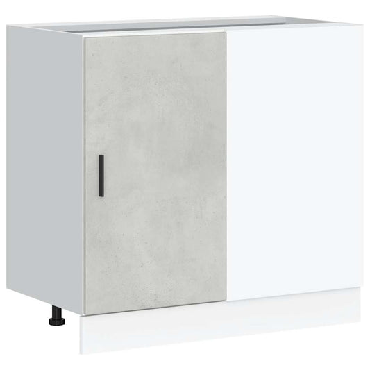 Kitchen Base Cabinet Lyon Concrete Grey Engineered Wood