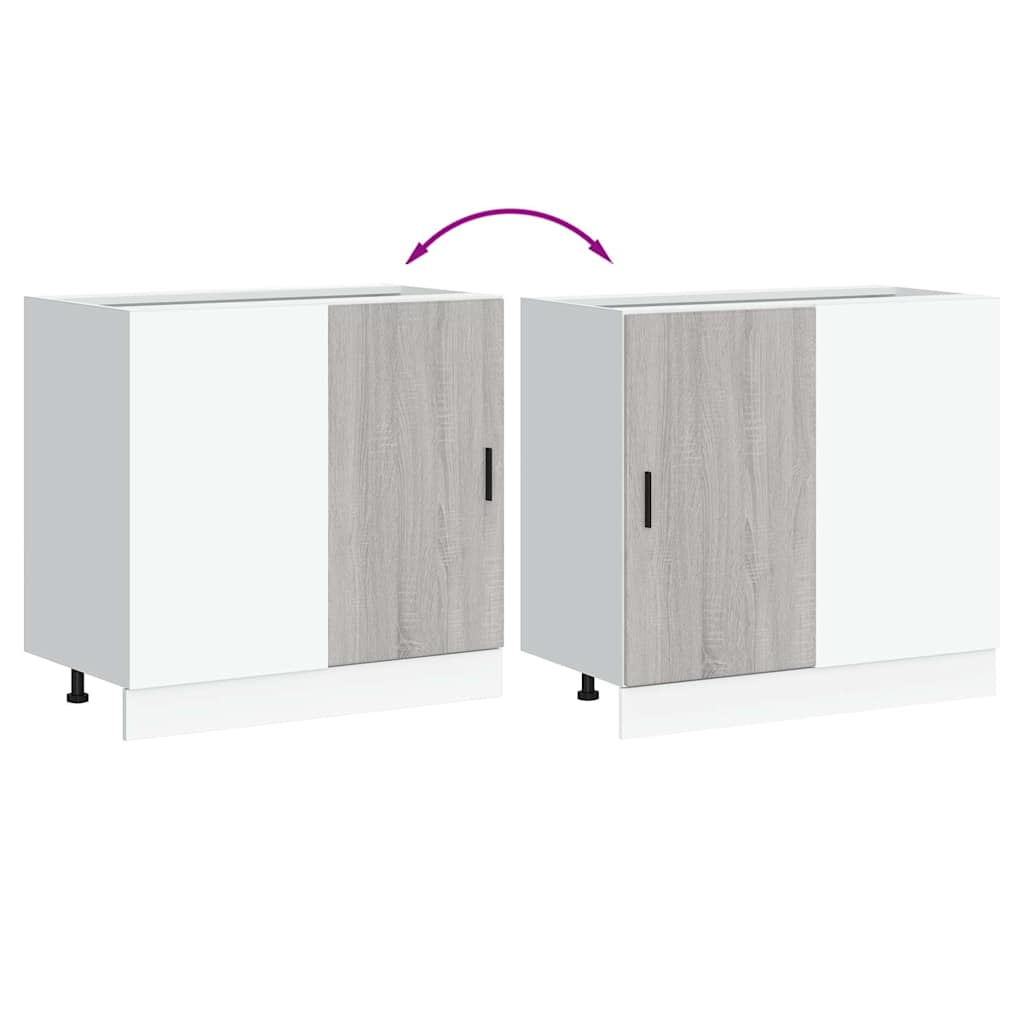 Kitchen Base Cabinet Lyon Grey Sonoma Engineered Wood