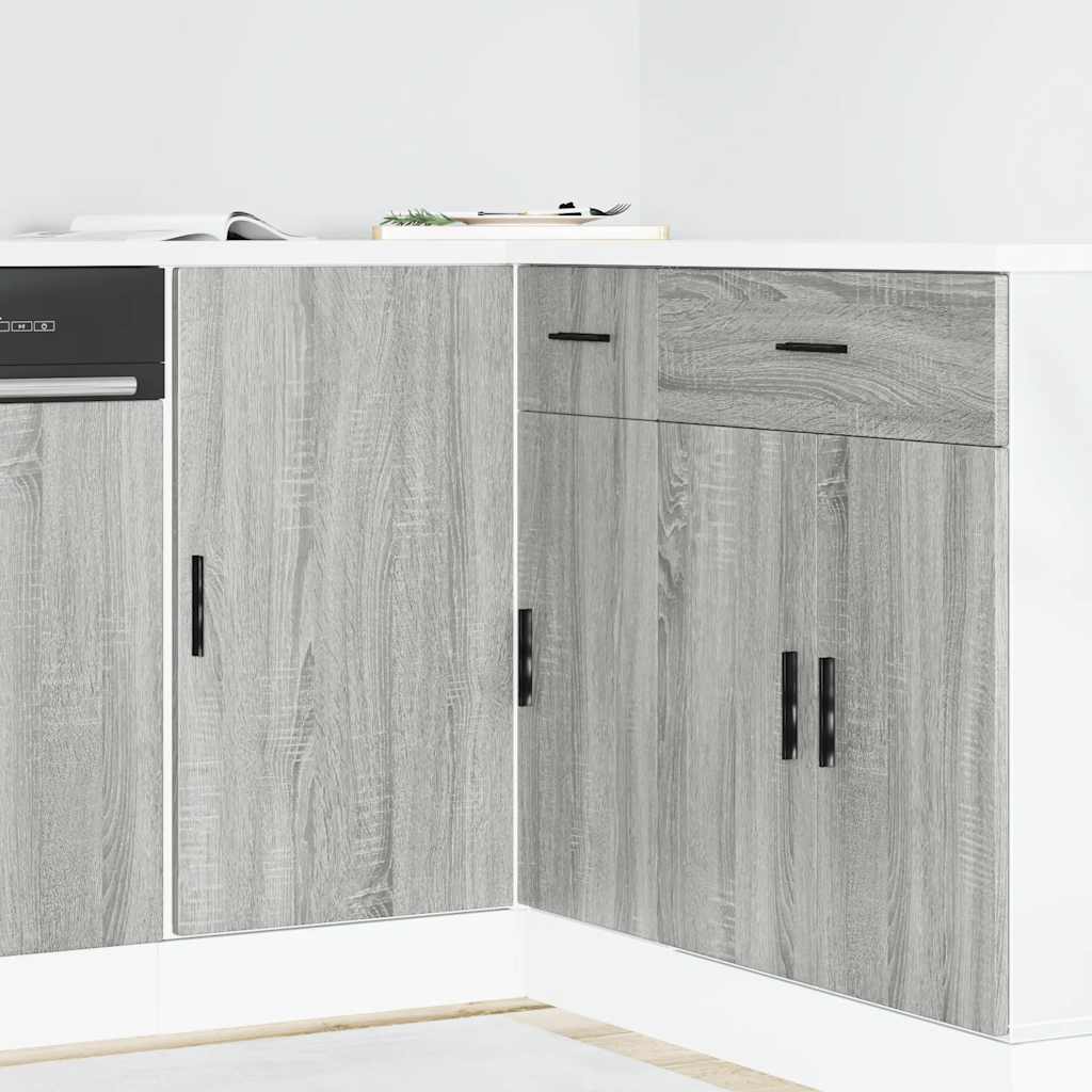 Kitchen Base Cabinet Lyon Grey Sonoma Engineered Wood