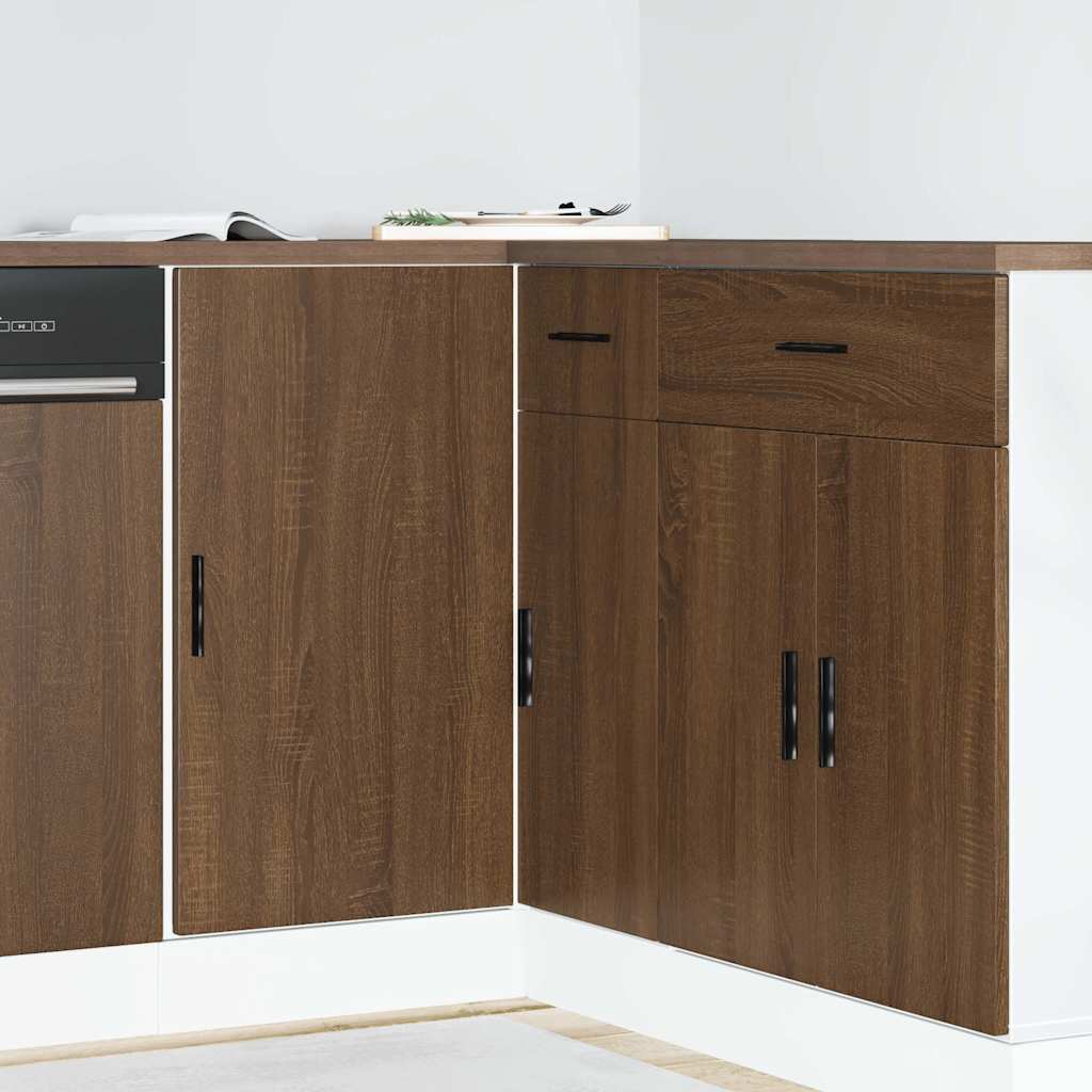 Kitchen Base Cabinet Lyon Brown Oak Engineered Wood