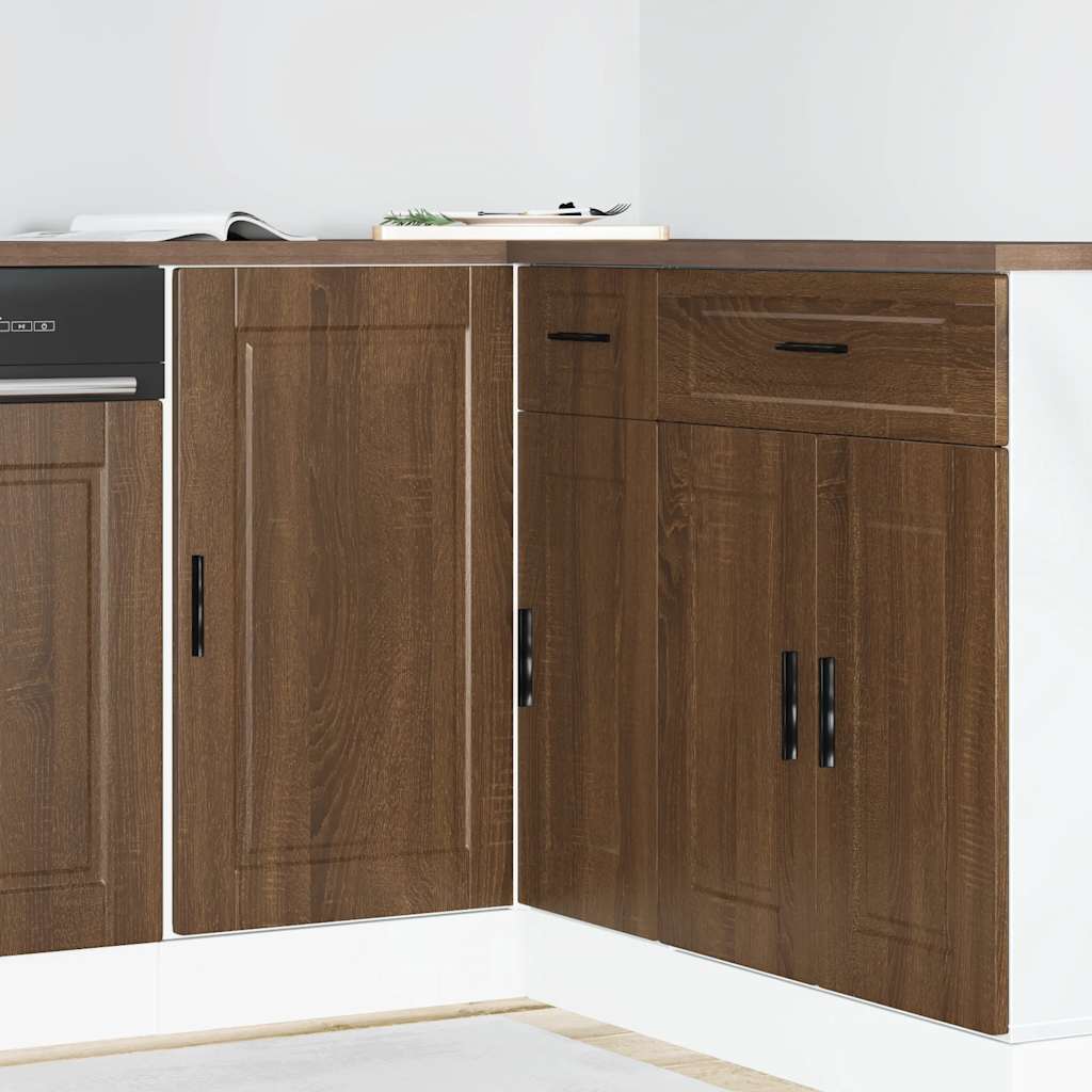 Kitchen Base Cabinet Porto Brown Oak Engineered Wood