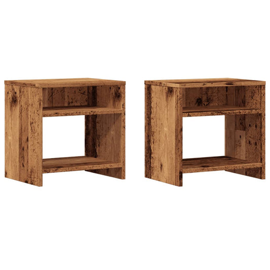 Bedside Cabinets 2 pcs Old Wood 40x30x40 cm Engineered Wood