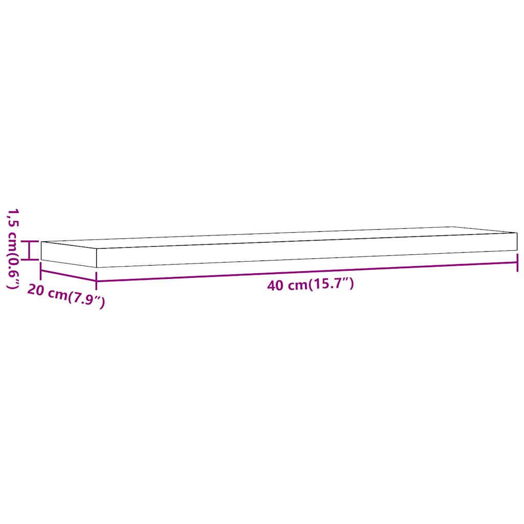 Wall Shelves 4 pcs Old Wood 40x20x1,5 cm Engineered Wood