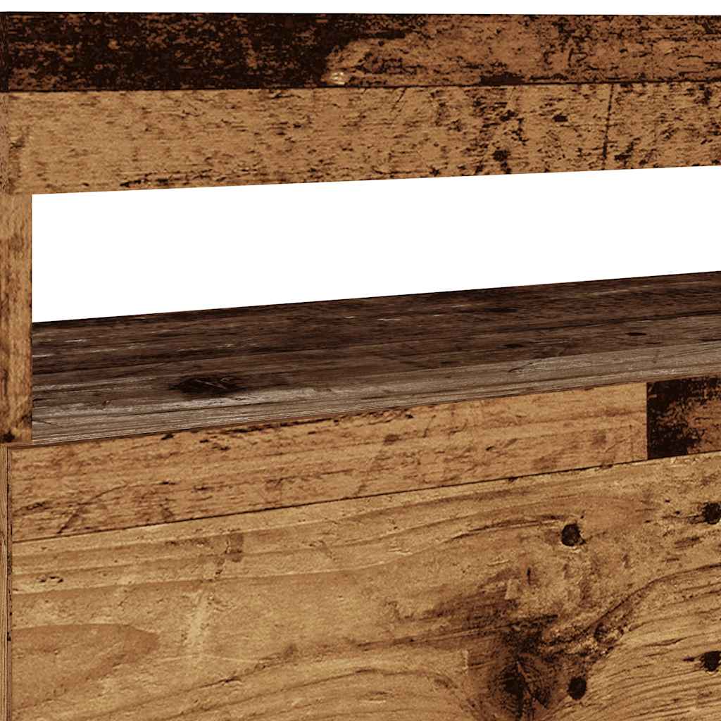 2 Piece TV Cabinet Set with LED Lights Old Wood Engineered Wood