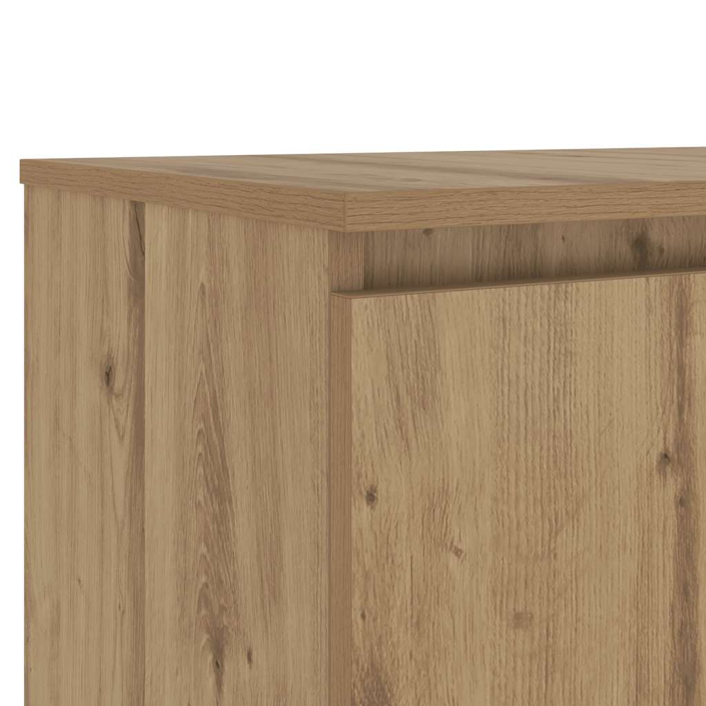 TV Cabinet with LED Lights Artisian Oak 140x40x36 cm Engineered Wood