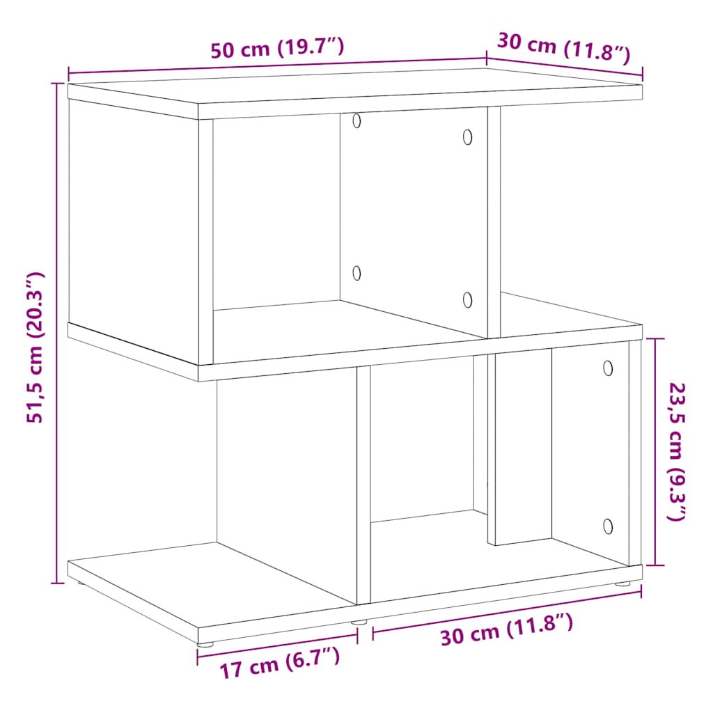 Bedside Cabinets 2 pcs Old Wood 50x30x51,5 cm Engineered Wood