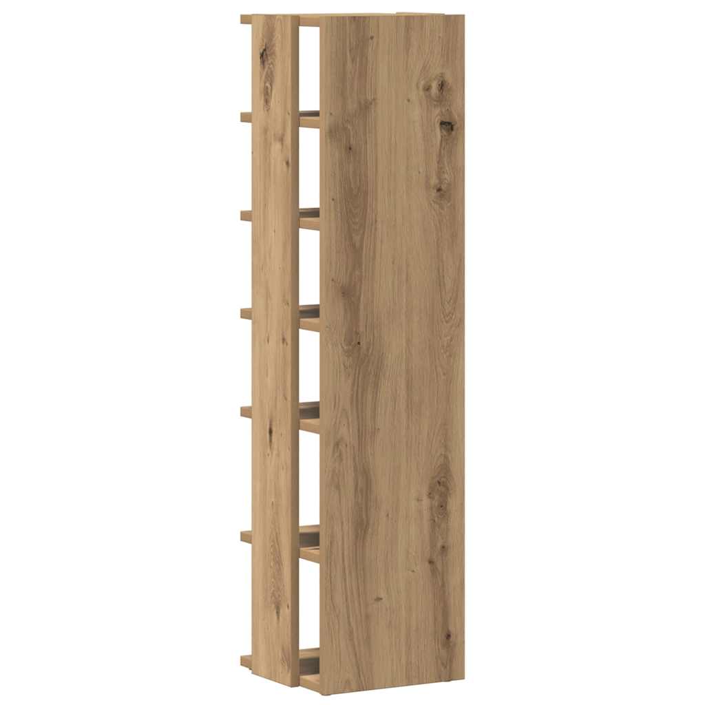 Shoe Cabinet Artisan Oak 28x27x102 cm Engineered Wood