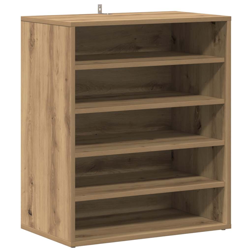 Shoe Cabinet Artisan Oak 60x35x70 cm Engineered Wood