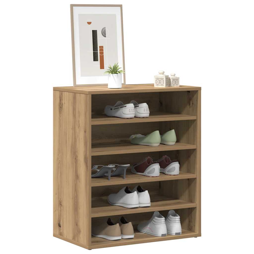 Shoe Cabinet Artisan Oak 60x35x70 cm Engineered Wood
