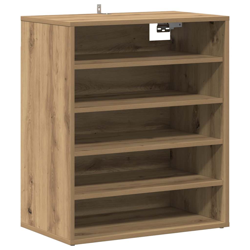 Shoe Cabinet Artisan Oak 60x35x70 cm Engineered Wood