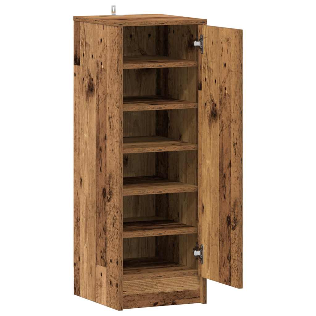 Shoe Cabinet Artisan Oak 32x35x92 cm Engineered Wood