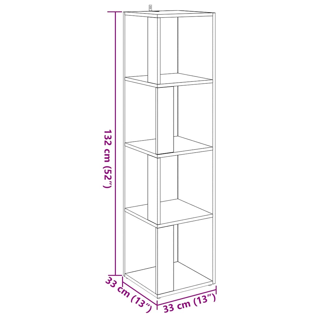 Corner Cabinet Artisan Oak 33x33x132 cm Engineered Wood