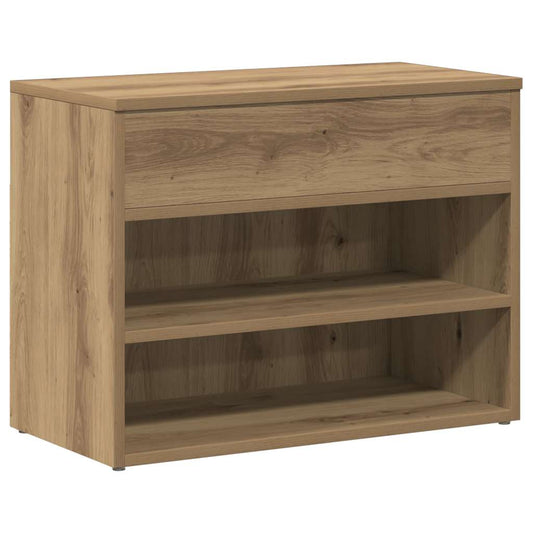 Shoe Bench Artisan Oak 60x30x45 cm Engineered Wood