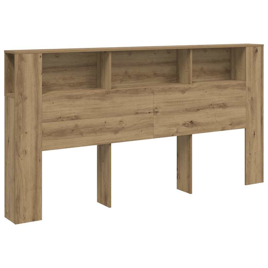 Headboard Cabinet Artisian Oak 200x18.5x102.5 cm Engineered Wood