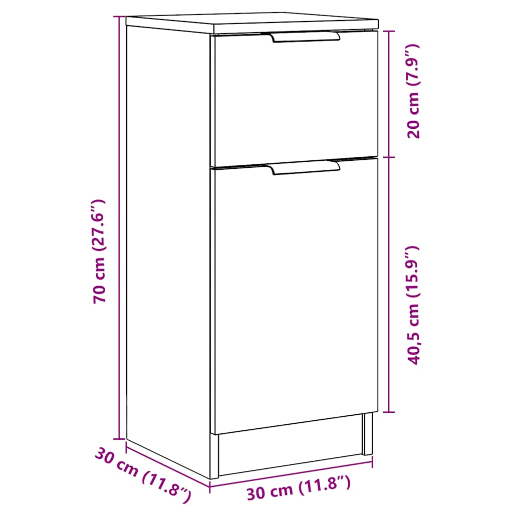 Shoe Cabinet Artisan Oak 29.5x35x100.5 cm Engineered Wood