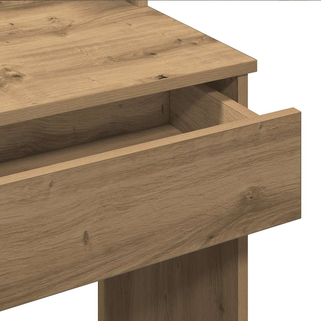 Dressing Table with LED Lights Artisan Oak 96x40x142 cm
