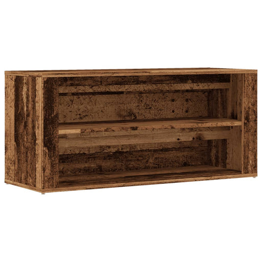Shoe Bench Old Wood 100x35x45 cm Engineered Wood