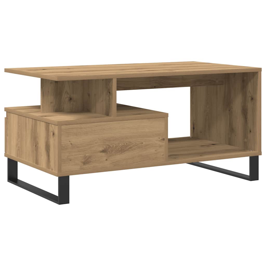 Coffee Table Artisan Oak 90x49x45 cm Engineered Wood