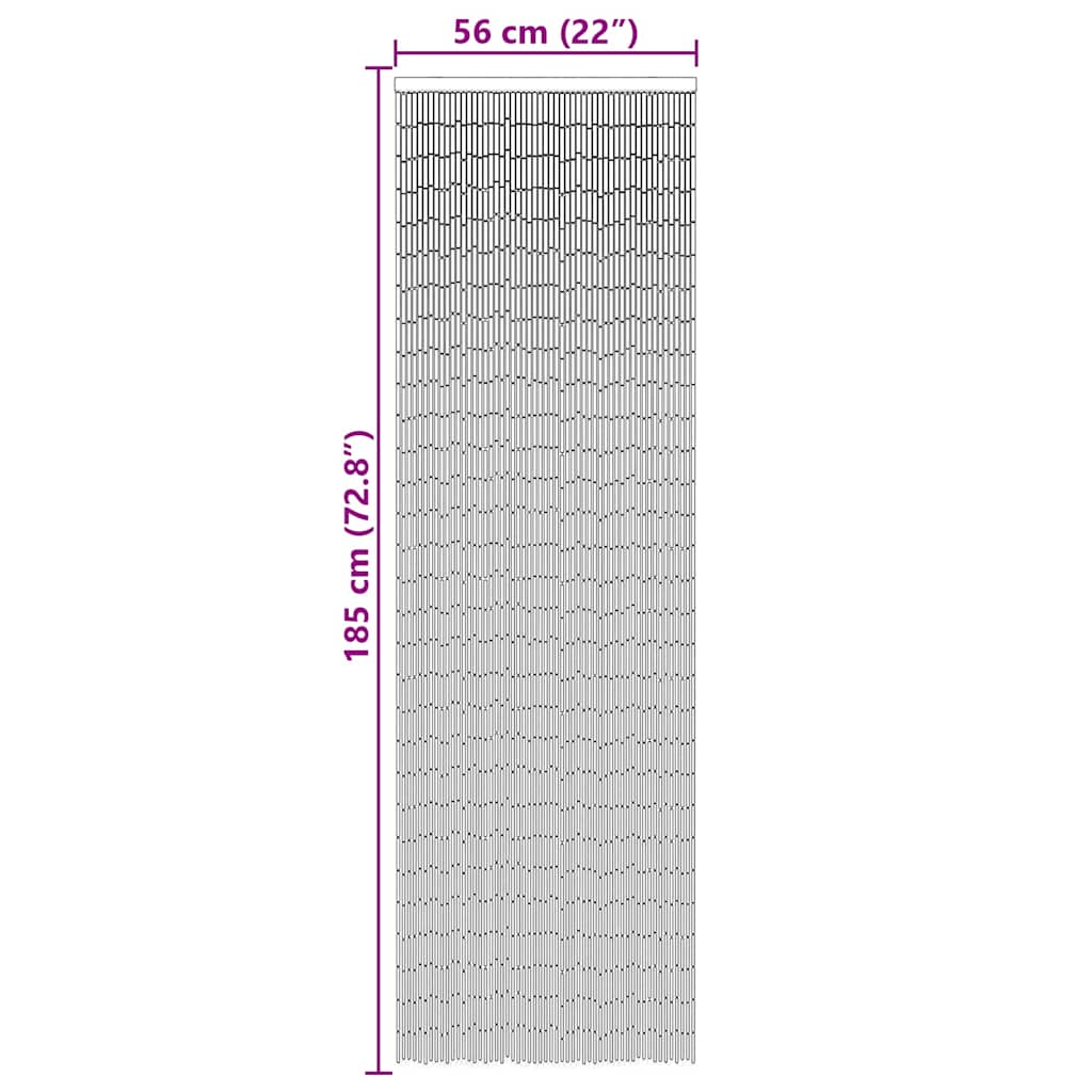 Insect Door Curtain for Campervan Dark Grey 56x185 cm Bamboo