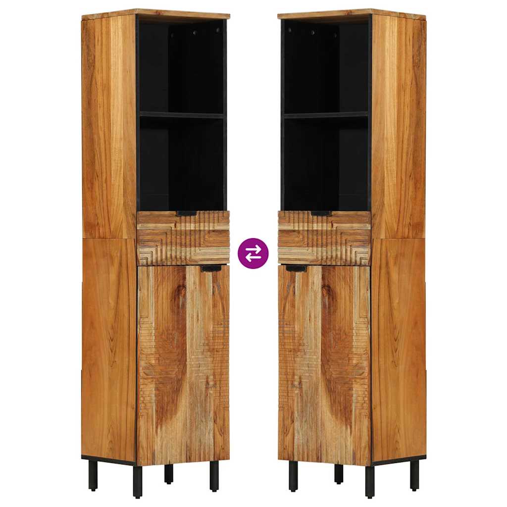 Bathroom Cabinet Brown 38 x 33 x 160 cm Solid Mango Wood