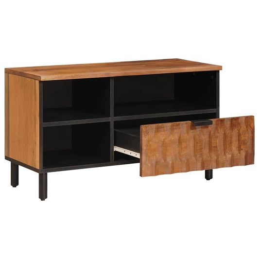 TV Cabinet Acacia Brown Finish 80 x 33 x 46 cm Solid Mango Wood