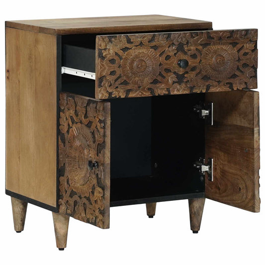 Bed cabinet Brown 50 x 33 x 60 cm Solid Mango Wood