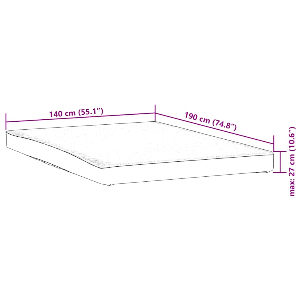 Mattress Protector White 140x190 cm Waterproof