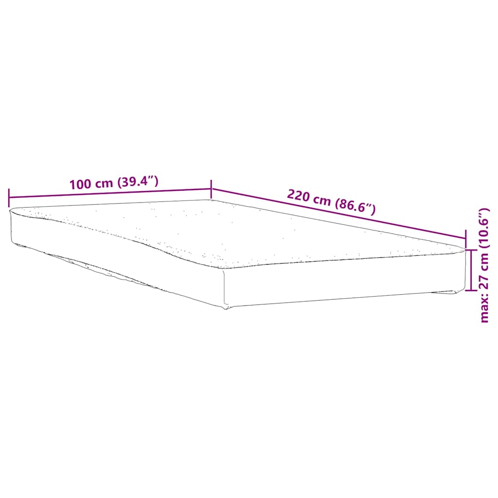 Mattress Protector White 100x220 cm Waterproof