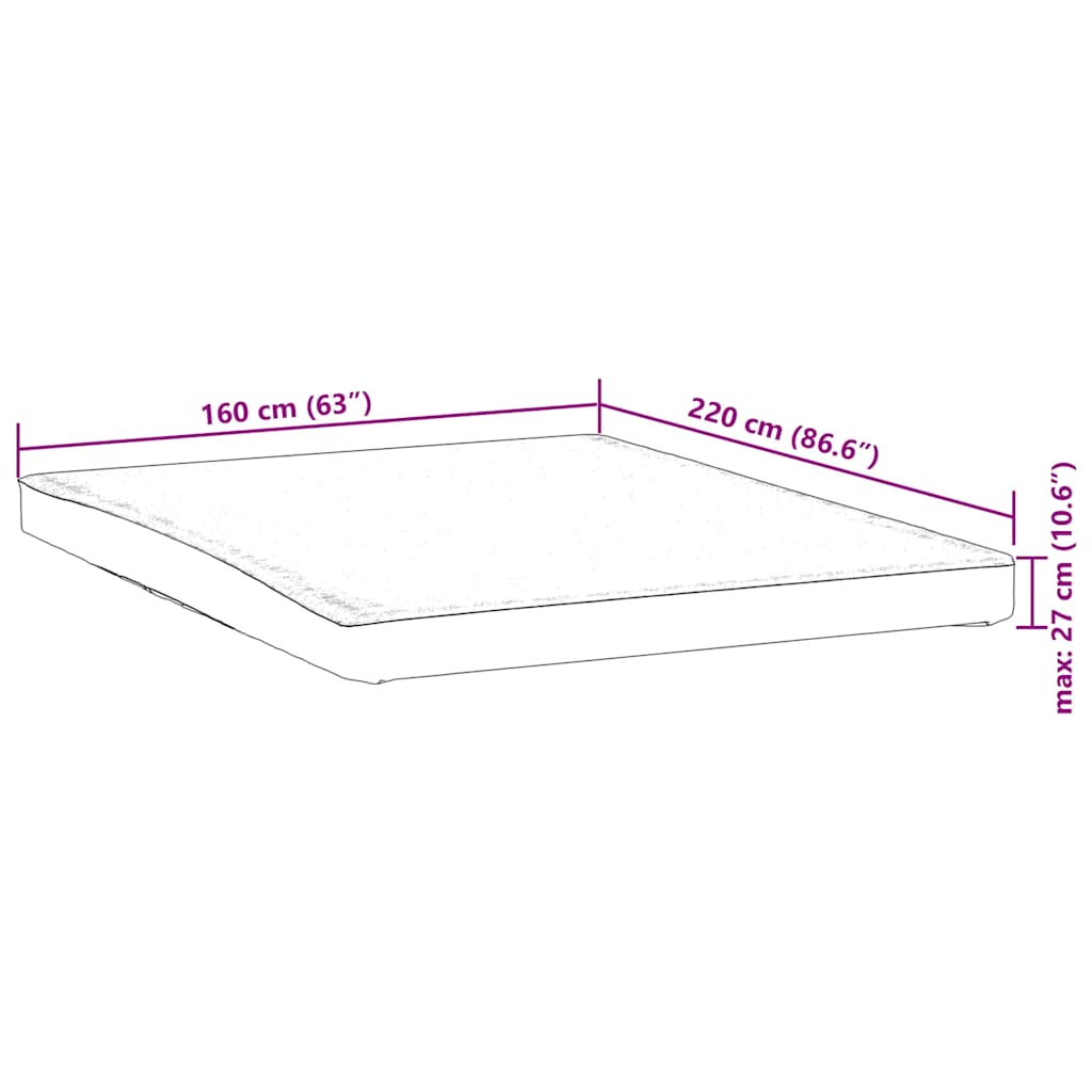 Mattress Protector White 160x220 cm Waterproof
