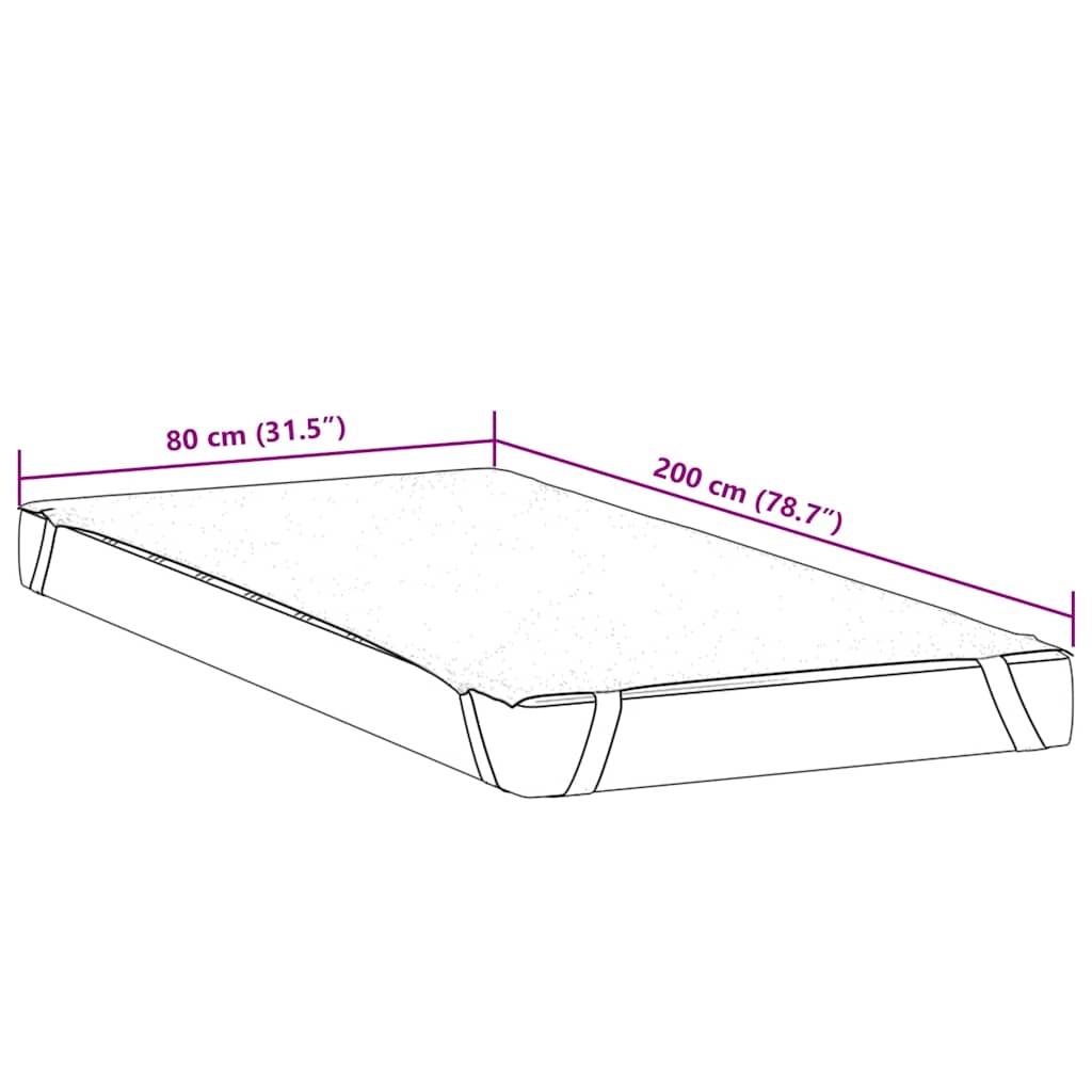 Mattress Protector White 80x200 cm Waterproof