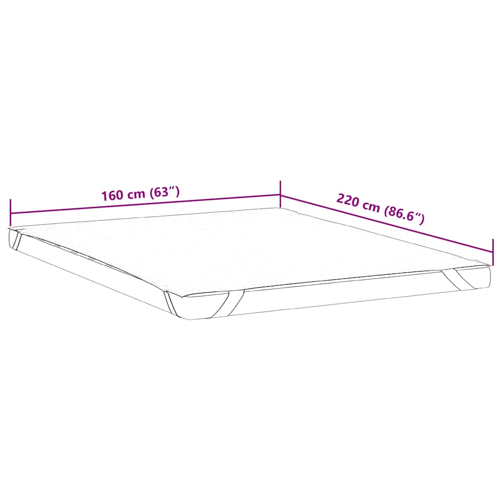 Mattress Protector White 160x220 cm Waterproof