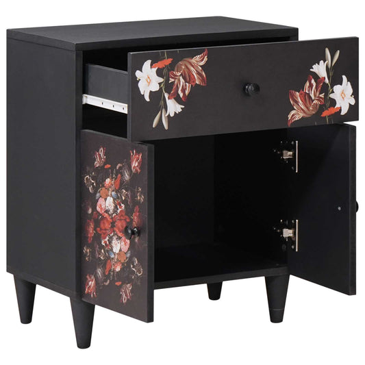 Bedside Table Multicolour 50 x 33 x 60 cm Solid Mango Wood