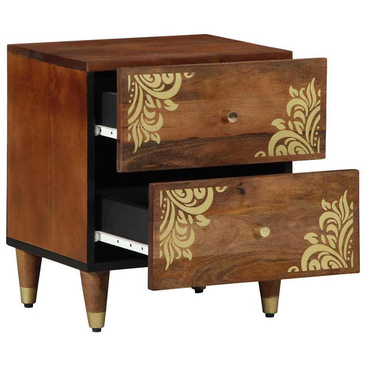 Bedside Cabinet Honey Brown 40 x 33 x 46 cm Solid Mango Wood