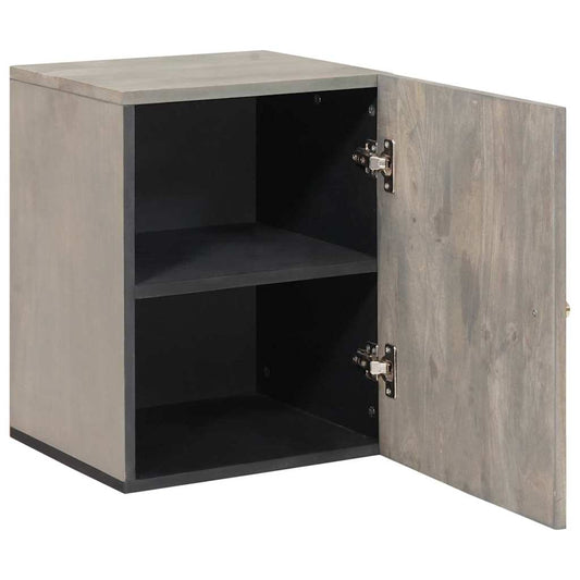 Wall Cabinet Grey 38 x 33 x 48 cm Solid Mango Wood