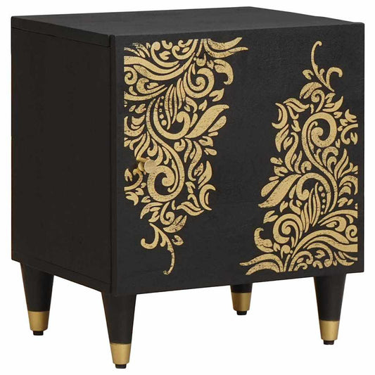 Bedside Cabinet with Door 2 pcs Black 40 x 33 x 46 cm