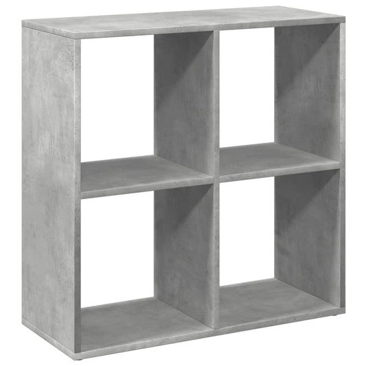 Room Divider Bookcase Concrete Grey 69,5x29x69,5 cm Engineered Wood