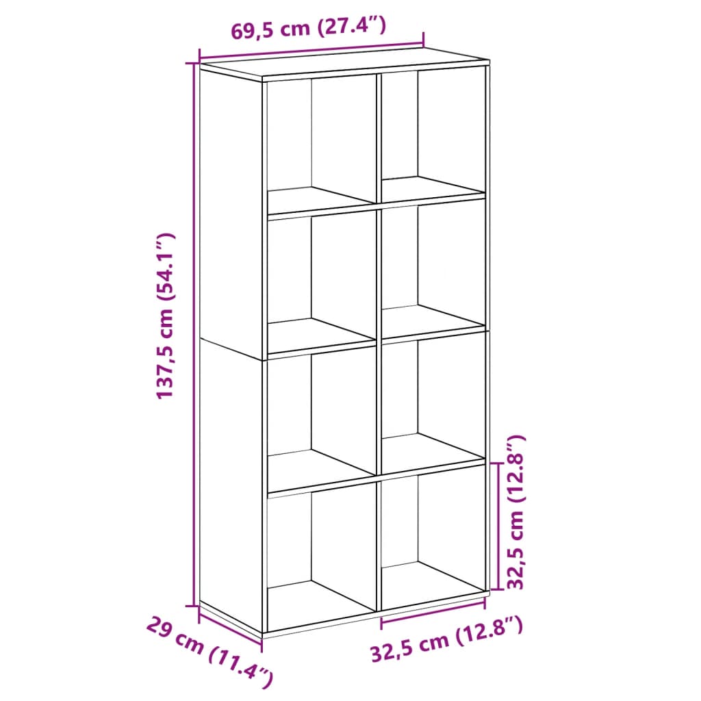 Room Divider Bookcase Old Wood 69,5x29x137,5 cm Engineered Wood