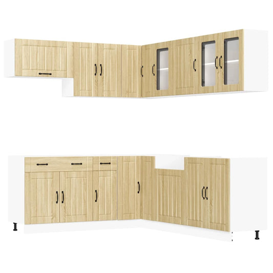 11 Piece Kitchen Cabinet Set "Lucca" Sonoma Oak Engineered Wood