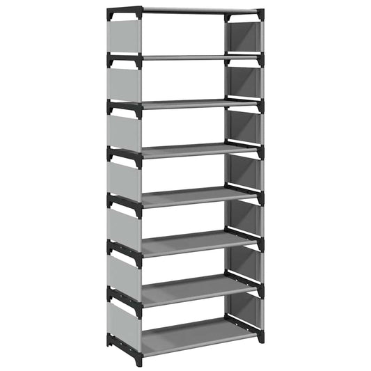 Shoe Rack 8-Tier Grey 54x28x124 cm Non-woven Fabric