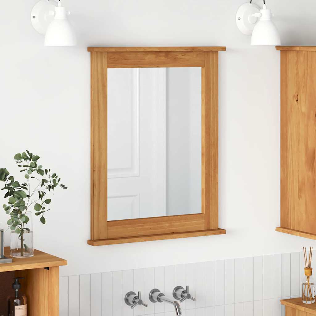 Mirror VIGO Honey brown 55.5 x 5 x 70 cm Solid pine wood