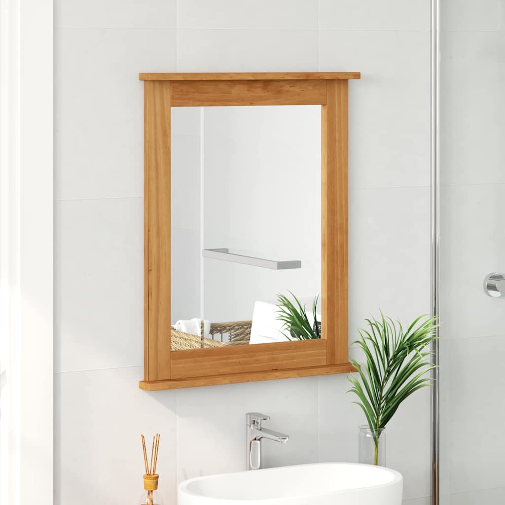 Mirror VIGO Honey brown 55.5 x 5 x 70 cm Solid pine wood