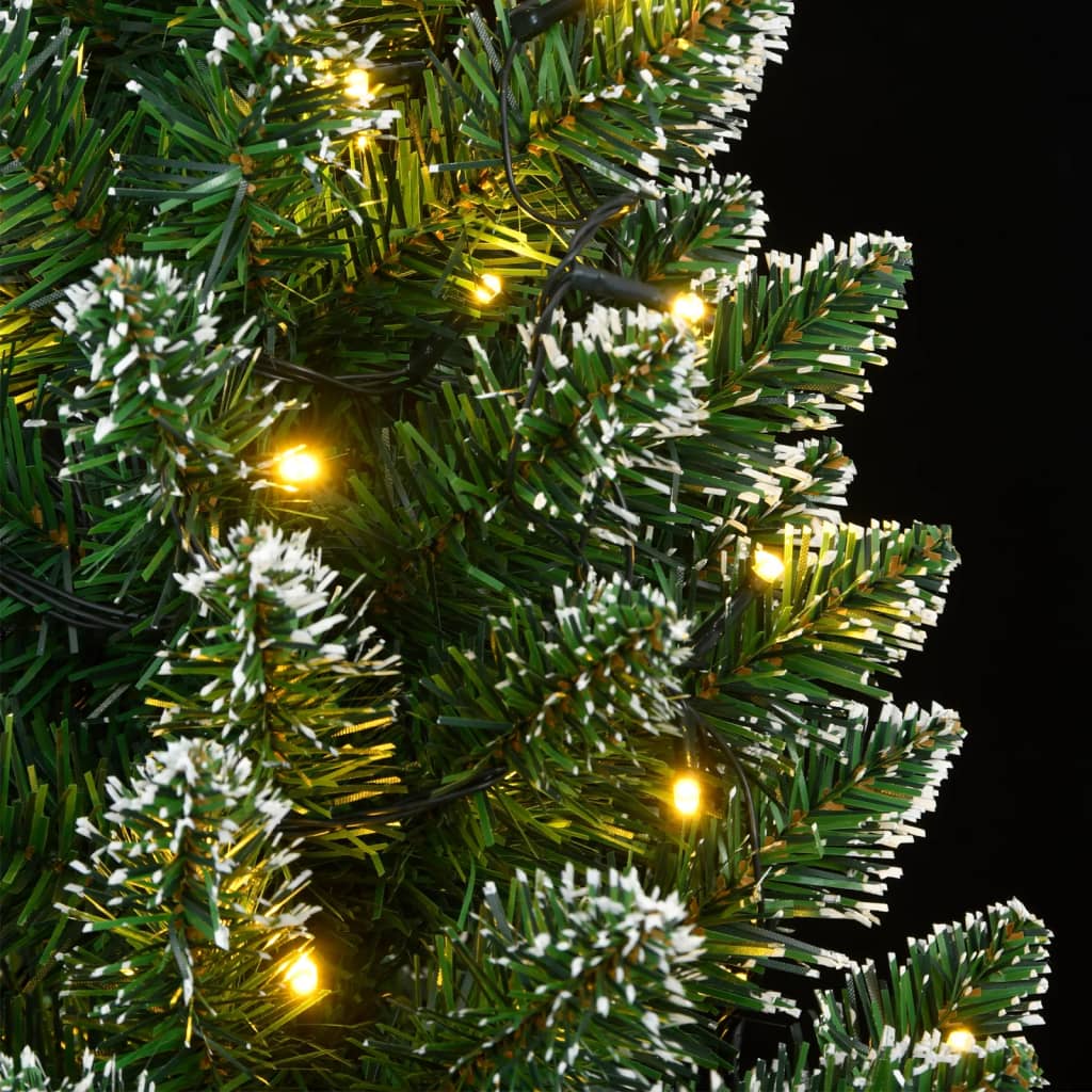 Artificial Slim Christmas Tree Green and white PVC Slim