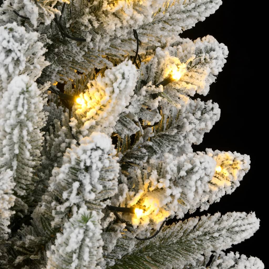 Artificial Christmas Tree Green and White PVC, PE, Steel Large