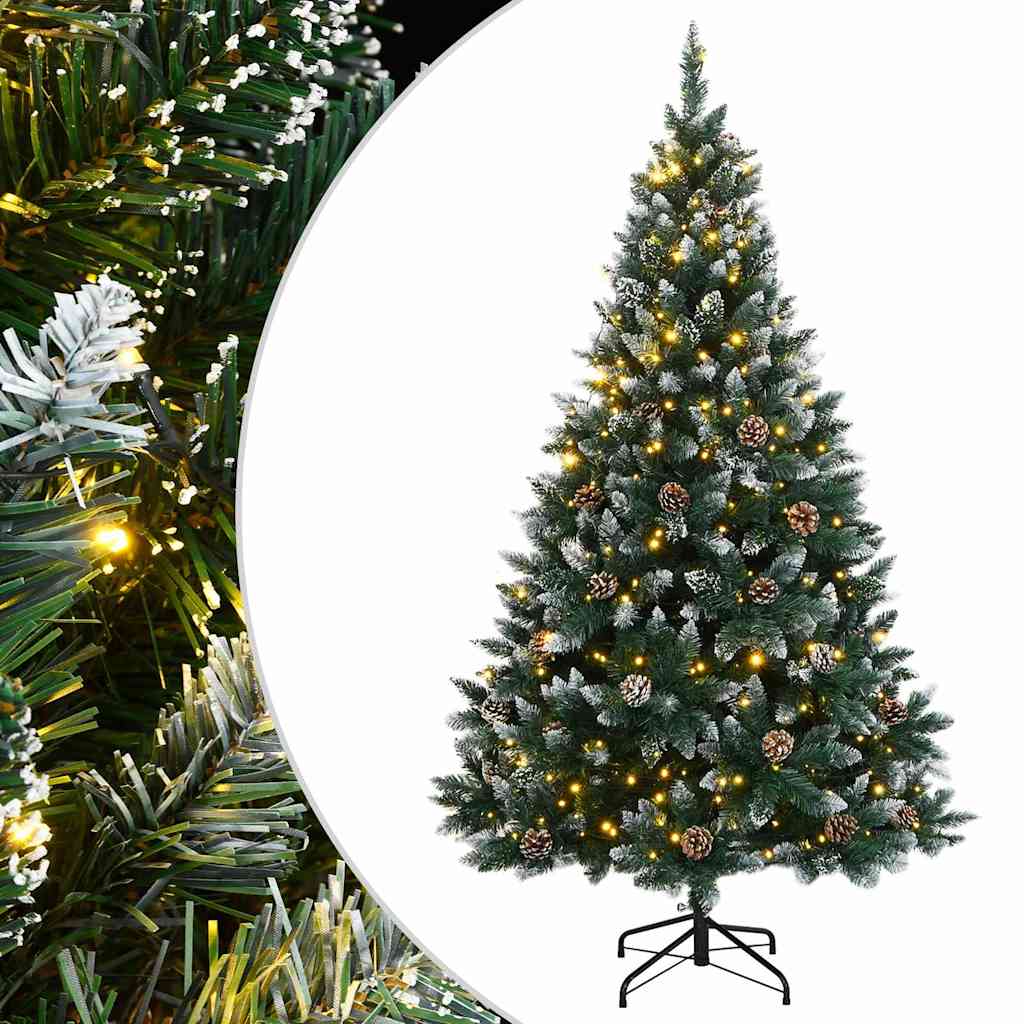 Artificial Christmas Tree Green and white PVC, steel 47.2 in