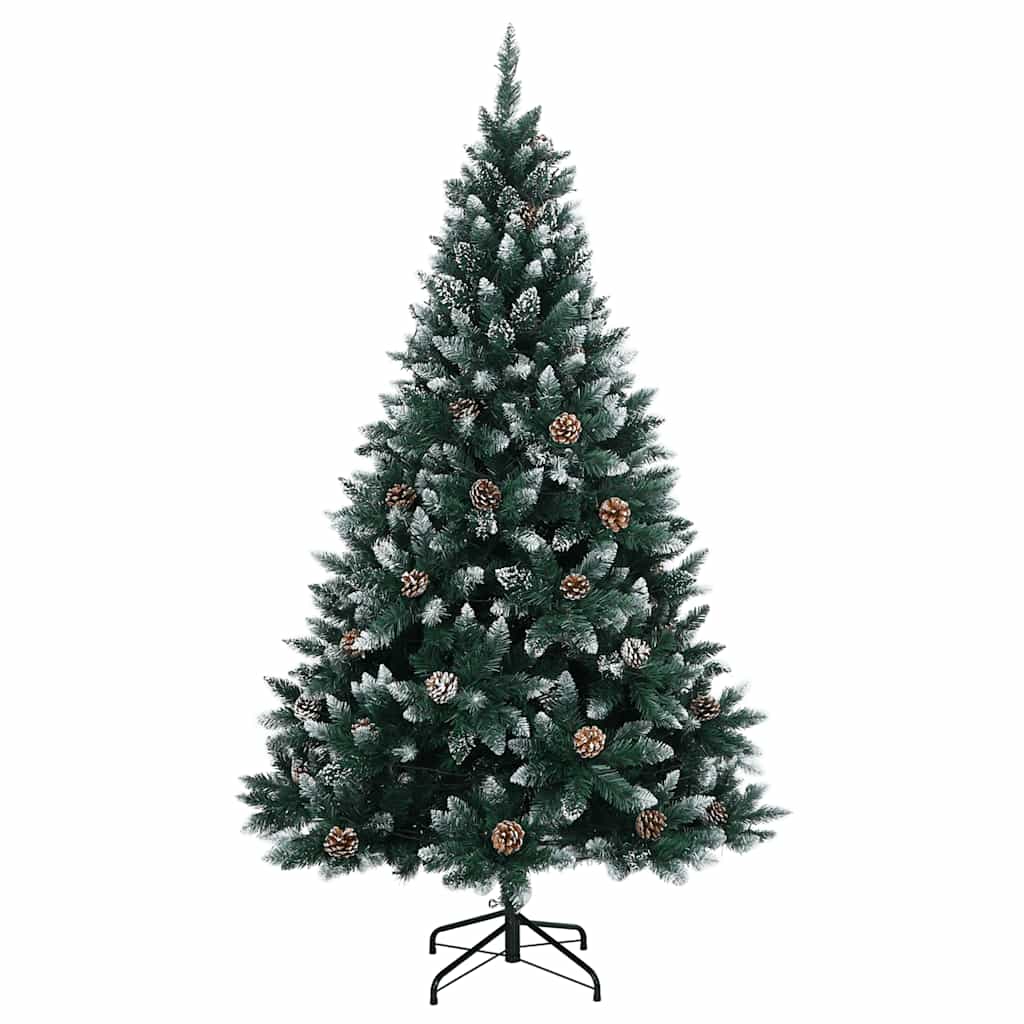 Artificial Christmas Tree Green and white PVC, steel 47.2 in
